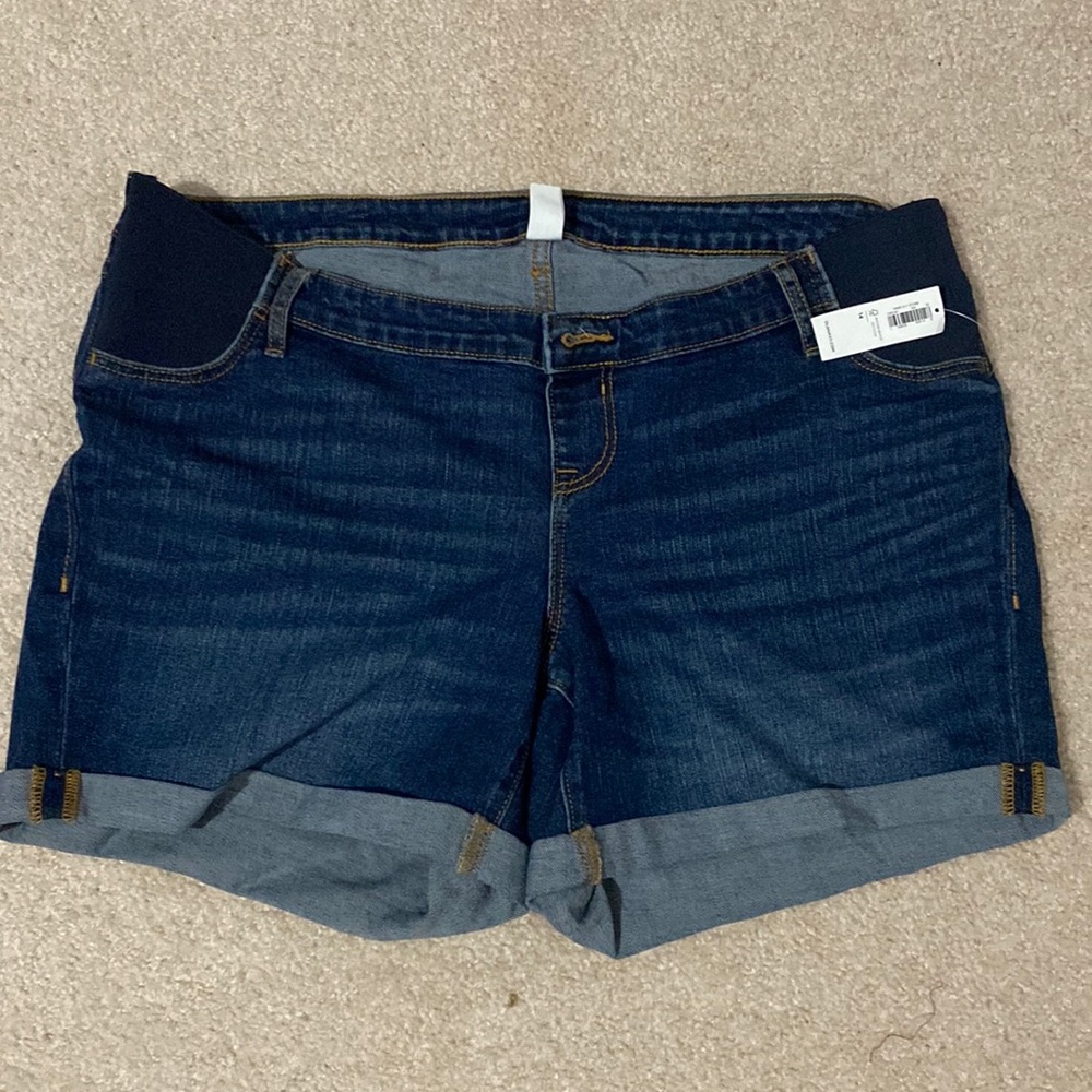 Maternity jean shorts